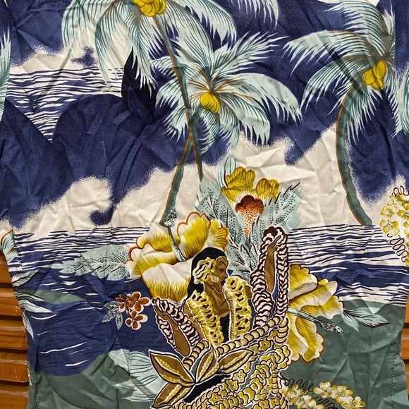 SPA Womens Vintage Hawaiian Shell Beaded Button Top - Picture 5 of 7